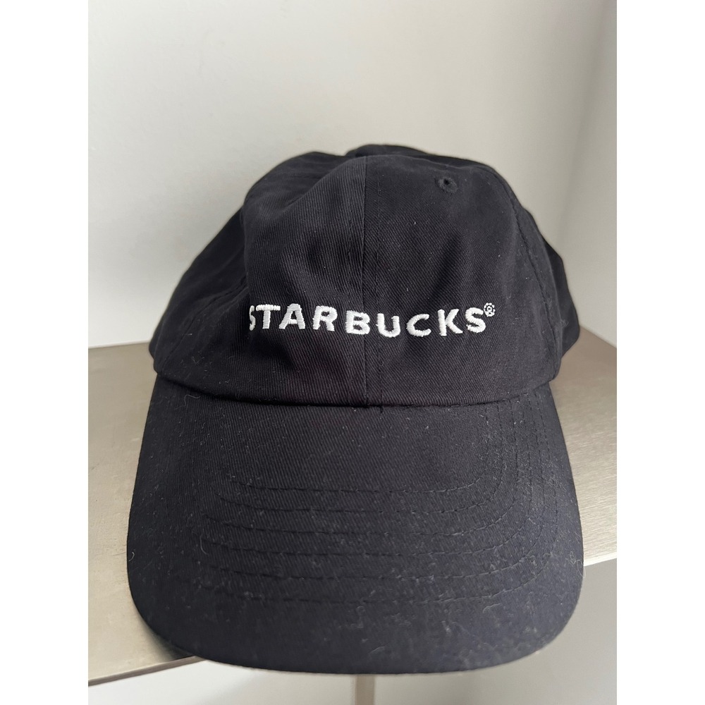 Starbucks Coffee Employee Uniform Baseball Cap Hat Black Embroidered Adjustable